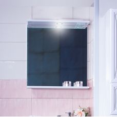 Зеркало для ванной Адель 65 Белый глянец