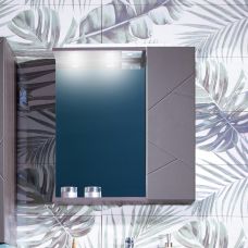 Зеркало для ванной Кристалл 60 с закрытым навесным шкафчиком