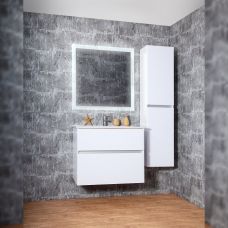 Комплект мебели для ванной Мальта 85 белый глянец