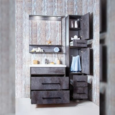 Комплект мебели для ванной Чили 70 цемент Комо
