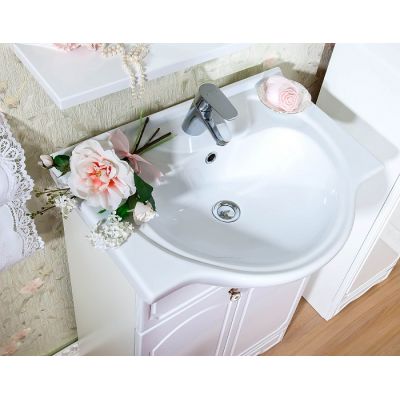 Комплект мебели для ванной Лючия 65 Белый глянец