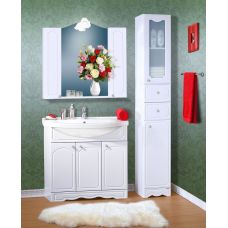 Комплект мебели для ванной Лючия 90 Белый глянец
