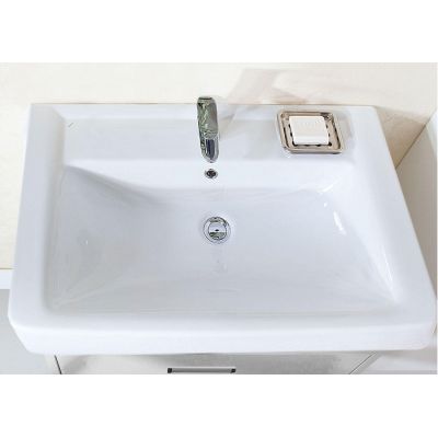 Комплект мебели для ванной Палермо 70 Белый глянец