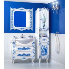 Комплект мебели для ванной Гжель 85 "Синяя птица"