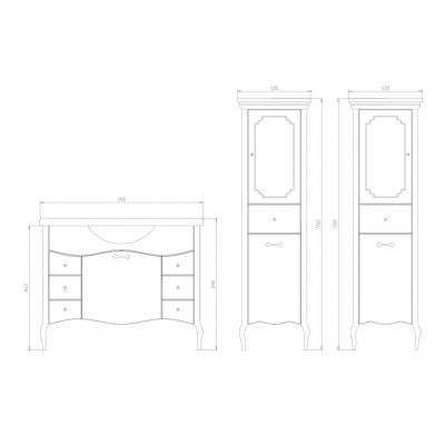 Комплект мебели для ванной Жостово 110 "Летняя ночь"