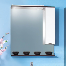 Зеркало для ванной Токио 80 Венге / белый глянец