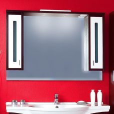 Зеркало для ванной Бали 120 Венге/белый глянец