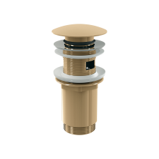 Донный клапан сифона для умывальника CLICK/CLACK 5/4", GOLD-глянец, арт.A392-G-P