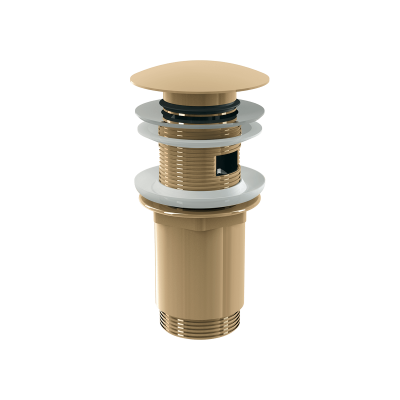 Донный клапан сифона для умывальника CLICK/CLACK 5/4", GOLD-глянец, арт.A392-G-P