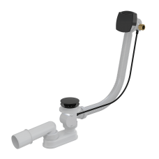Сифон для ванны с напуском воды через перелив металл- черн, арт. A564BLACK
