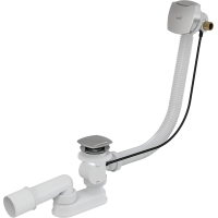 Сифон для ванны с напуском воды через перелив,  пластик хромированный, арт.A564CRM3-100