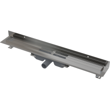 APZ116-1050 Водоотводящий желоб с порогами для цельной решетки и фиксированным воротником к стене