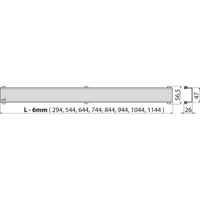 Решетка для водоотводящего желоба, нержавеющая сталь-глянец, арт.DESIGN-1050LN
