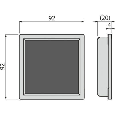 Решетка для cливных трапов из нержавеющей стали 92×92 мм, под кладку плитки, арт. MPV016