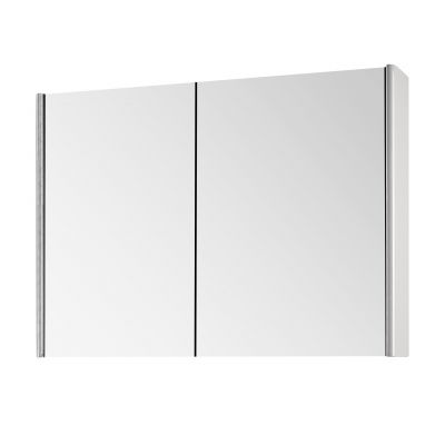 Шкаф зеркальный MyJoys ENZO, 100 см, 2 дверцы, LED-подсветка, белый глянец