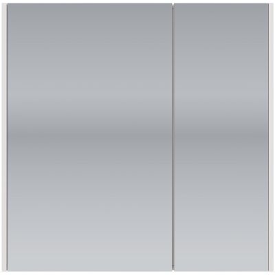 Зеркальный шкаф Dreja PRIME, 70 см, 2 дверцы, 4 стеклянные полки, белый