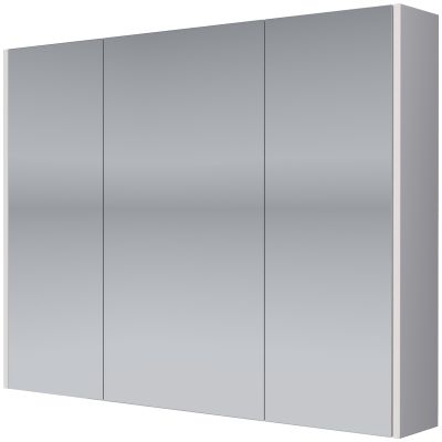 Зеркальный шкаф Dreja PRIME, 90 см, 2 дверцы, 6 стеклянных полок, белый