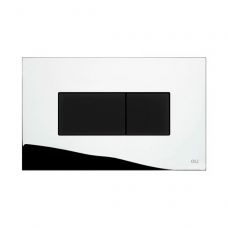 Панель пневматическая двойная OLI Karisma, пластик хром глянец, клавиши soft-touch черный
