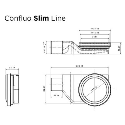 Душевой лоток Pestan Confluo Slim Line 550 +