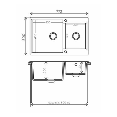 Кухонная мойка Polygran BRIG-772 (№14 (Серый))
