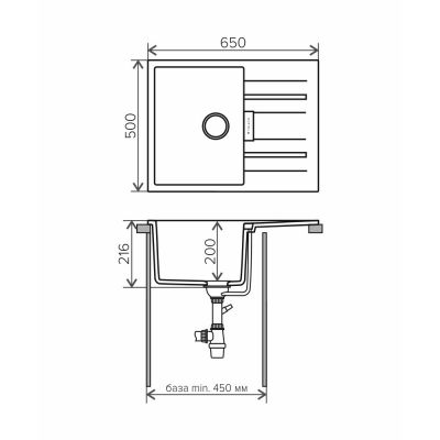 Кухонная мойка TOLERO Loft TL-650 (№701 (Серый))