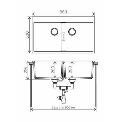 Кухонная мойка TOLERO Loft TL-862 (№701 (Серый)) (выведено из ассортимента)