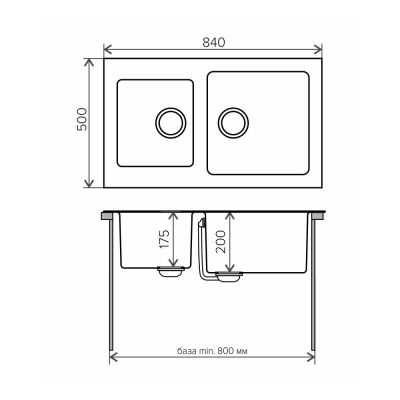 Кухонная мойка TOLERO Twist TTS-840 (№923 (Белый))