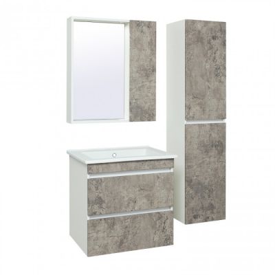 Зеркальный шкаф Руно Runo Манхэттен 65 /универсальный/серый бетон/