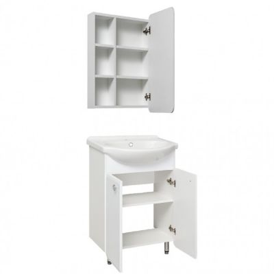 Комплект мебели для ванной Руно Runo Капри 55 белый