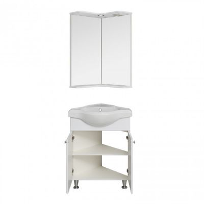 Комплект мебели для ванной Руно Runo Классик 65 угловой белый