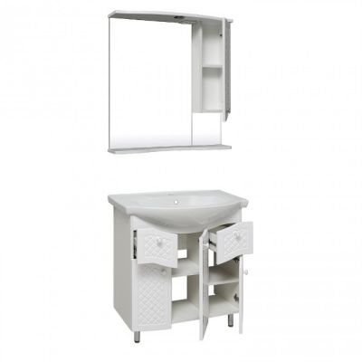 Комплект мебели для ванной Руно Runo Милано 75 белый
