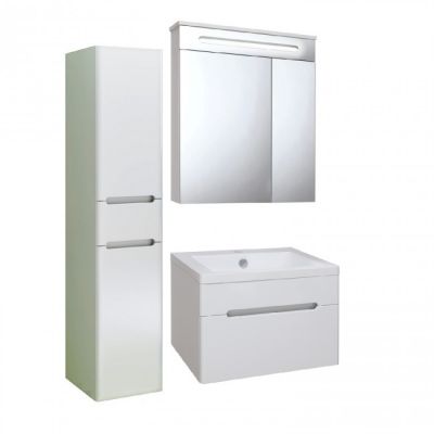 Комплект мебели для ванной Руно Runo Парма 60 подвесной белый