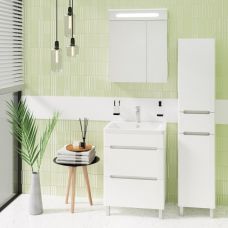 Комплект мебели для ванной Руно Runo Парма 60 напольный белый
