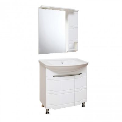 Комплект мебели для ванной Руно Runo Стиль 75 белый