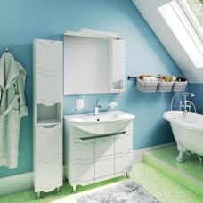 Комплект мебели для ванной Руно Runo Стиль 85 белый