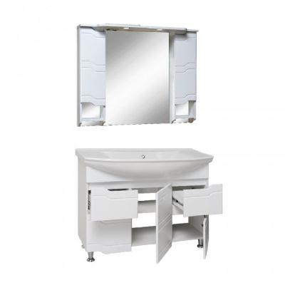 Комплект мебели для ванной Руно Runo Стиль 105 белый