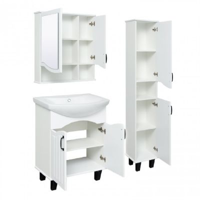Комплект мебели для ванной Руно Runo Марсель 70 белый
