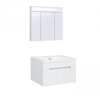 Комплект мебели для ванной Руно Runo Парма 75 /3 двери/ подвесной белый