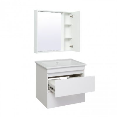 Комплект мебели для ванной Руно Runo Манхэттен 65 /белый/ подвесной