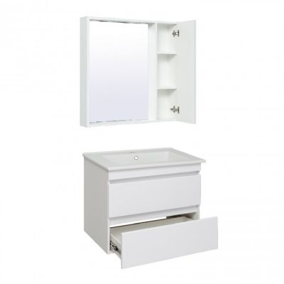 Комплект мебели для ванной Руно Runo Манхэттен 65 /белый/ подвесной