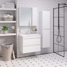 Комплект мебели для ванной Руно Runo Манхэттен 75 /белый/ подвесной