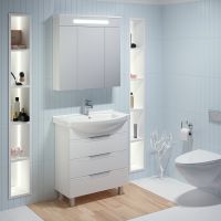 Комплект мебели для ванной Руно Runo Верона 65 с зеркалом Парма 60