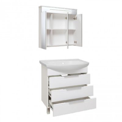 Комплект мебели для ванной Руно Runo Верона 75 с зеркалом Парма 75