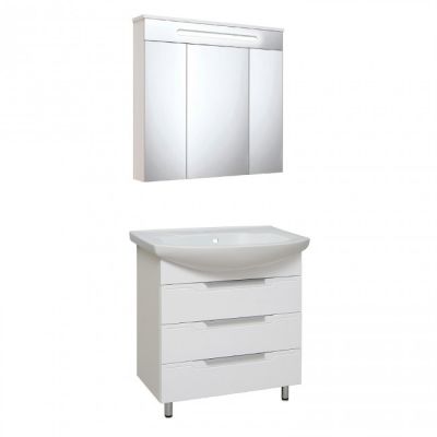 Комплект мебели для ванной Руно Runo Верона 75 с зеркалом Парма 75